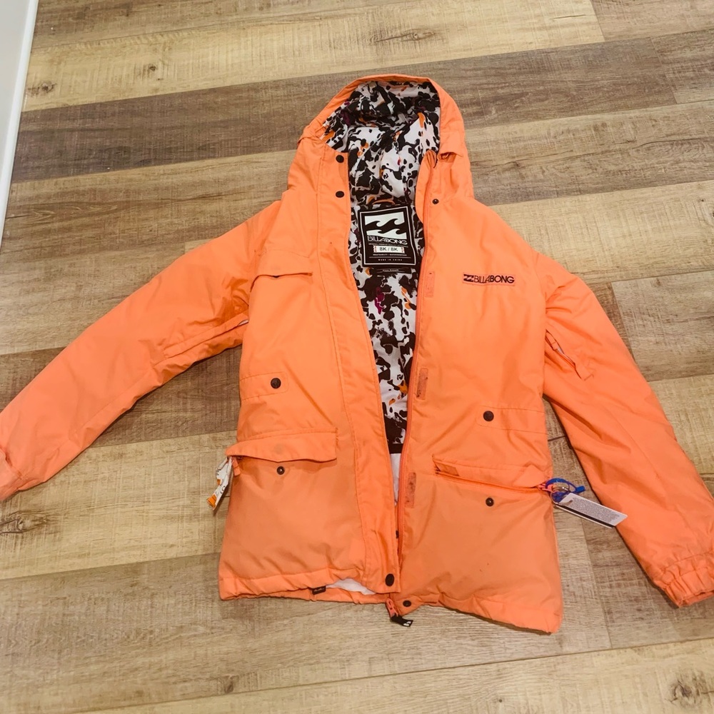 Billabong peach ski jacket